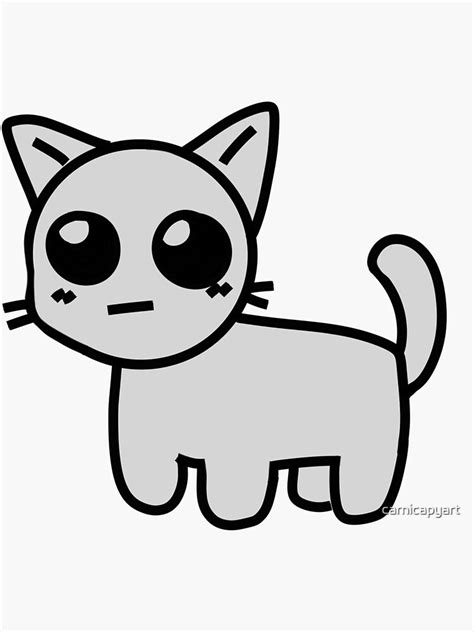 "Kitty Cat Autism Creature " Sticker for Sale by carnicapyart | Redbubble