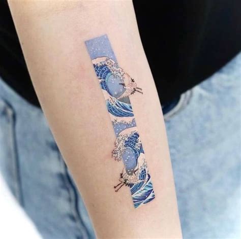 40+ Creative Wave Tattoo Design Ideas (2021 Updated) | Framed tattoo, Tattoos, Blue ink tattoos