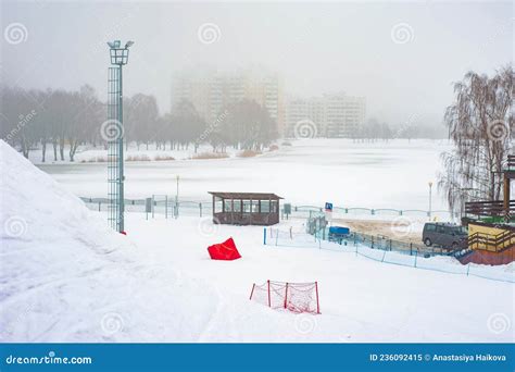 Winter slides for skiing stock image. Image of hoar - 236092415