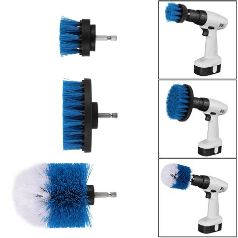 3Pcs/Set Electric Drill Brush Plastic Round Cleaning Brush For Carpet ...