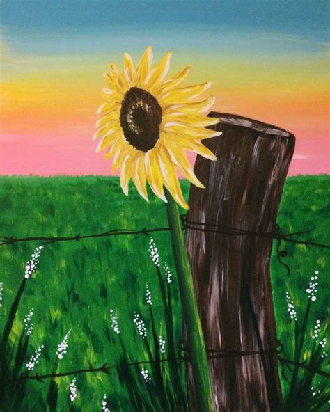 Sunflower Sunset - Pinot's Palette Painting