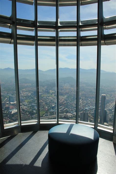 View Out of a Skyscraper Window with Modern Interior Architecture Stock Image - Image of lumpur ...