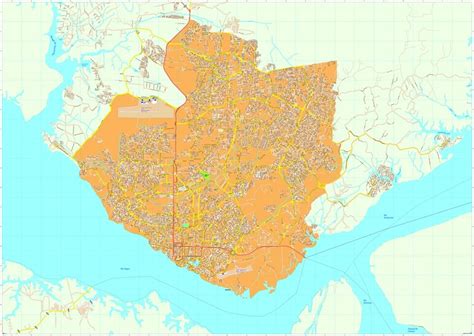 Manaus vector map | Order and download Manaus vector map