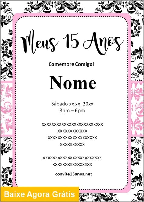 Os Melhores Convites de 15 anos Convite 15 Anos