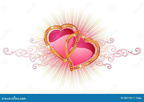 Two Love Hearts / Vector Stock Image - Image: 4037781