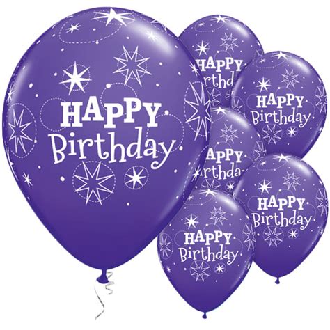 Happy Birthday Sparkle Purple Latex 50pk Party Supplies Canada - Open A ...