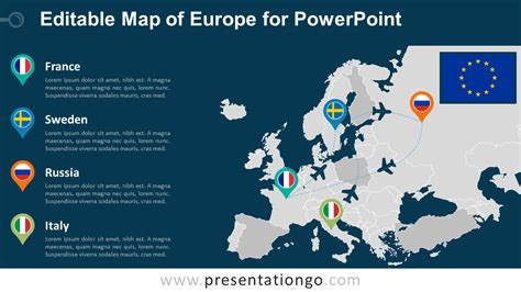 Europe Editable PowerPoint Map - PresentationGO.com