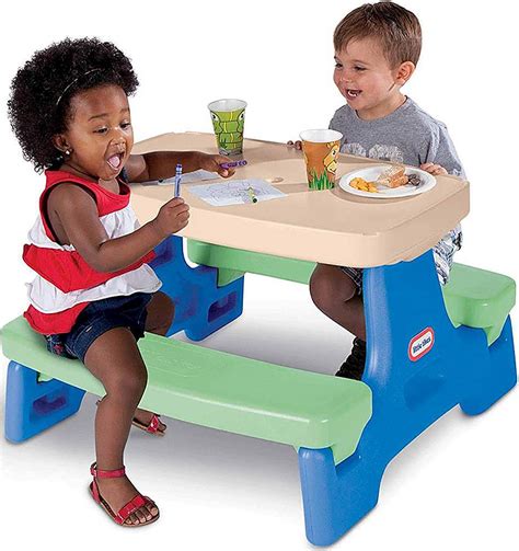 Little Tikes Easy Store Jr. Play Table Blue/Green 632952M - Best Buy