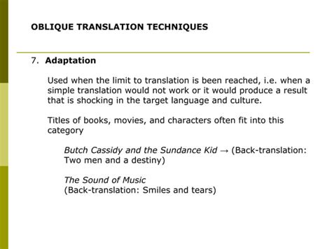 Translation techniques presentation