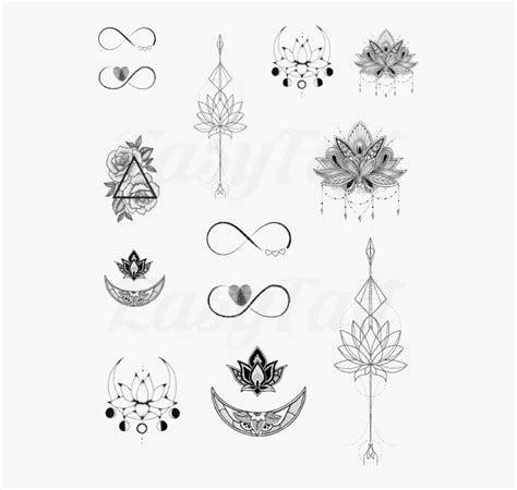 Lotus And Symbols Collection - Tattoo Hindu Symbols, HD Png Download , Transparent Png Image ...