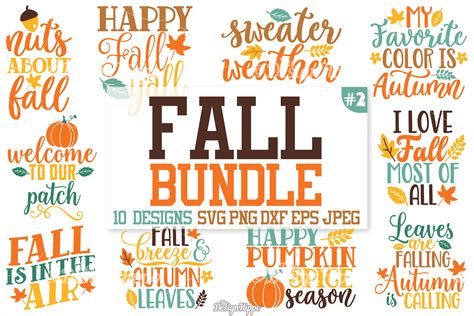 Fall sayings SVG Bundle, Autumn SVG Bundle, PNG, DXF, Cricut