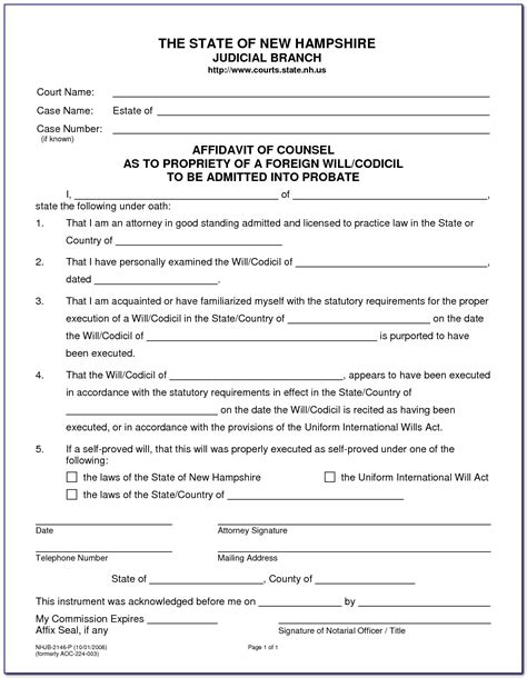 Free Printable Last Will And Testament Blank Forms - Free Printable