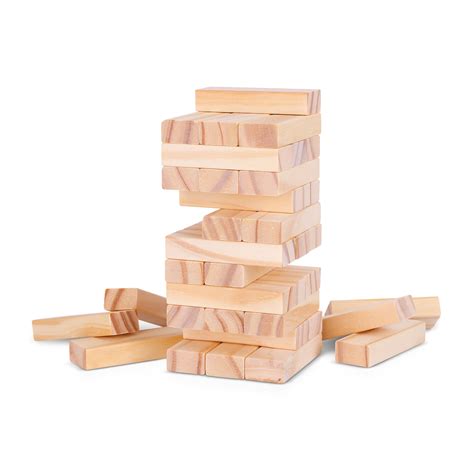 Wood Block Stacking Tower that Tumbles Down When you Play – 5.5 inches tall – Wood Expressions