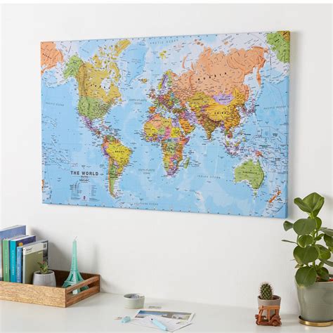 World Canvas Map Print By Maps International