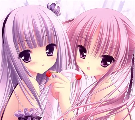 Download Two Kawaii Cute Girly Friends Wallpaper | Wallpapers.com