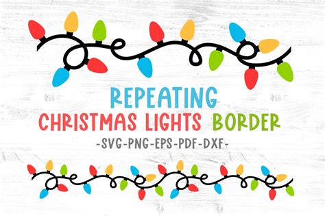 Christmas lights svg Christmas border svg Decals svg files (1050846 ...