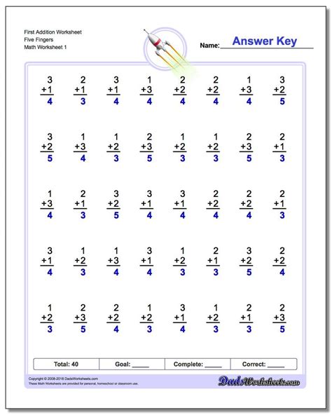 Kindergarten Math Skills Worksheets