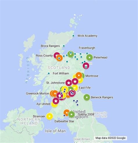 Map of all Scottish Clubs : r/ScottishFootball