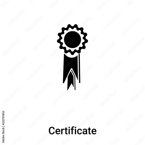 Certificate icon vector isolated on white background, logo concept of ...