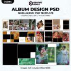 Download Free Wedding Album PSD – Wedding Album Design PSD Pack 03 - GraphicGears