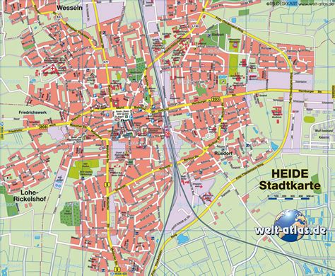 Map of Heide (City in Germany, Schleswig-Holstein) | Welt-Atlas.de