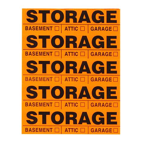 Storage Labels