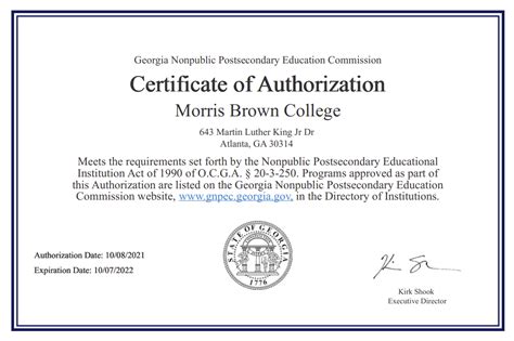 Accreditation – Morris Brown College