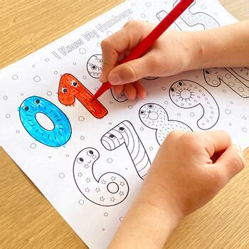 Cute Numbers Coloring Page, Color the Numbers 0 to 10 Coloring Page