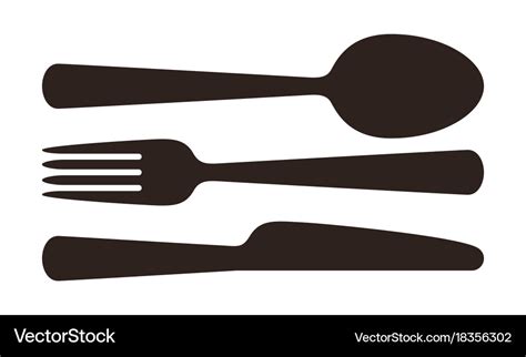 Spoon fork and knife sign Royalty Free Vector Image