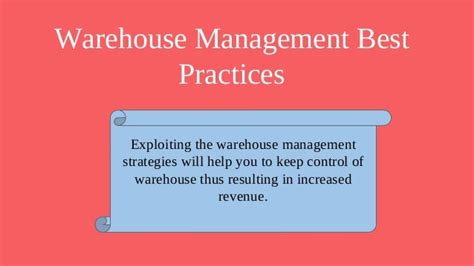 Warehouse Management Best Practices