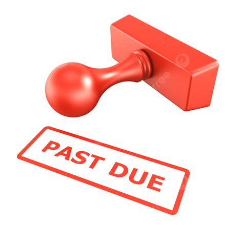 Past Due Stamp Handle, Isolated, White, Cgi PNG Transparent Image and ...