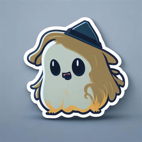 Premium AI Image | Cute Ghost Sticker 1