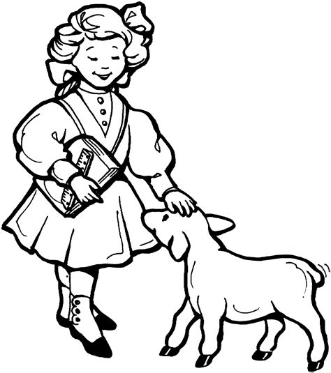 Mary Had A Little Lamb Coloring Page at GetDrawings | Free download