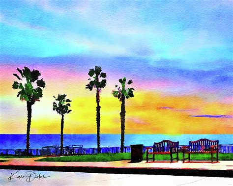 Laguna Sunset Digital Art by Karen Dickel - Fine Art America