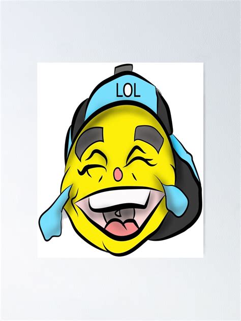 "Laugh Out Loud Crying Emoji Face" Poster for Sale by GTARTLAND | Redbubble