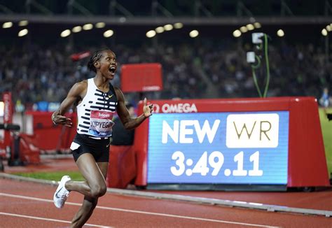 Faith Kipyegon breaks the women's 1500m world record in an evening of world leading performances ...