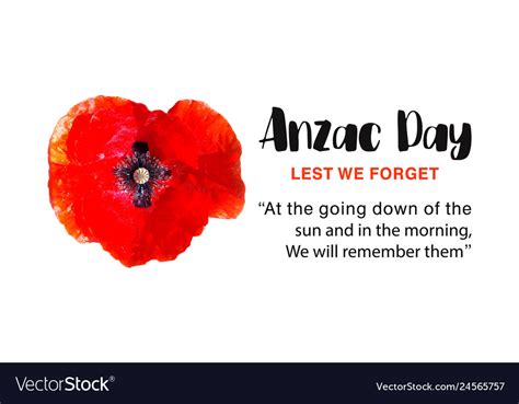 Anzac day poster lest we forget Royalty Free Vector Image