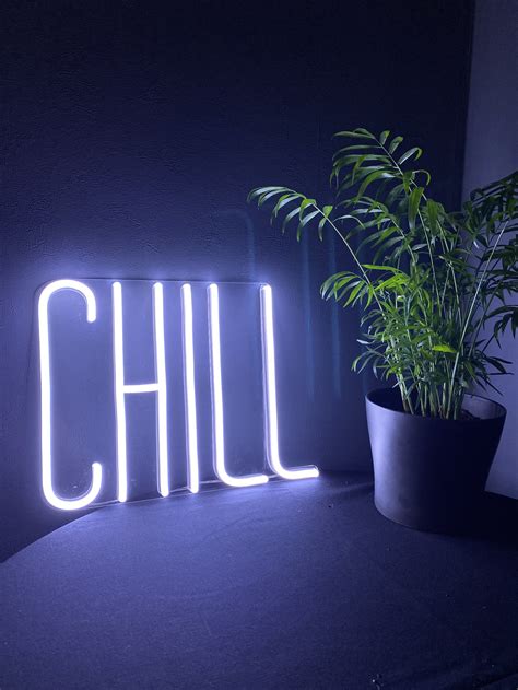 Chill neon сustom sign led led neon bedroom bar Home decor | Etsy