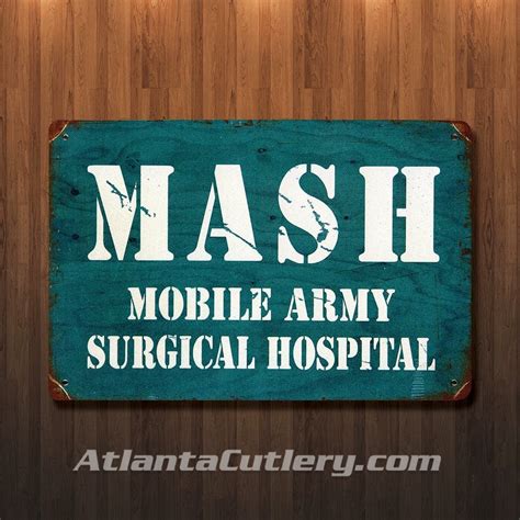 Vintage Style MASH Metal Sign - AtlantaCutlery.com