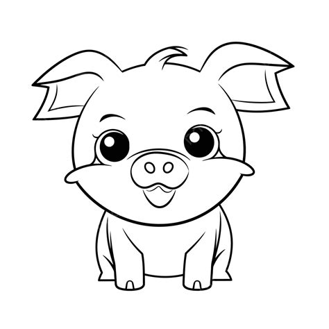 Pig Drawing Outline at Betty McDermott blog