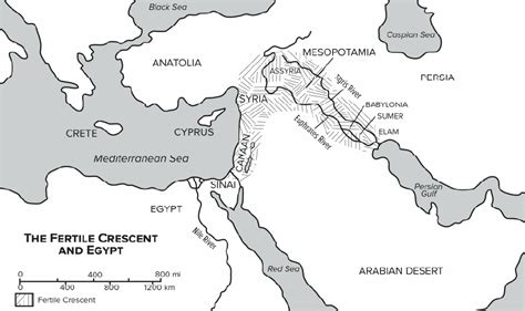 Fertile Crescent and Egypt Map - Bible Odyssey