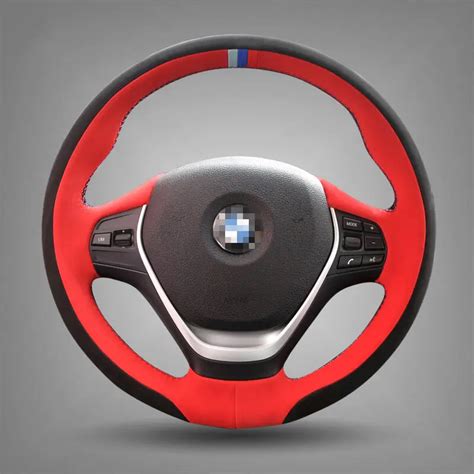 Shining wheat Hand stitched Car Steering Wheel Cover for BMW F30 320i ...