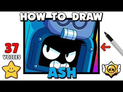 Drawing ASH Icon | Brawl Stars | New Brawler | With Ash Voice Lines ...