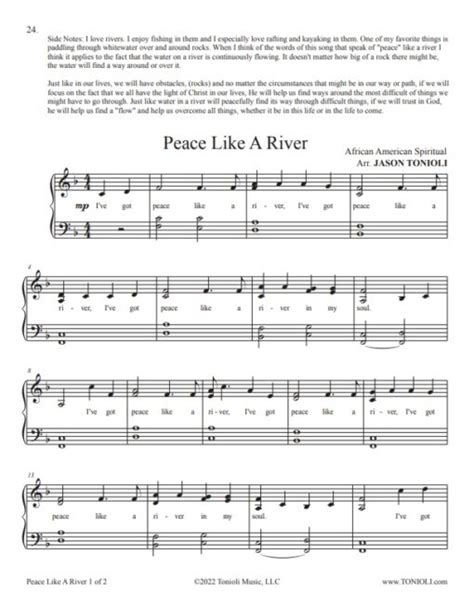 Peace Like a River (Easier Hymns 2) DIGITAL PDF ONLY - Jason Tonioli Music