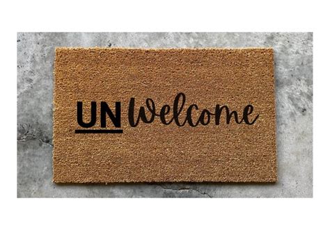 Unwelcome doormat un welcome door mat funny doormats funny | Etsy