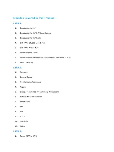 ABAP Developments On SAP HANA | PDF | Databases | Sql