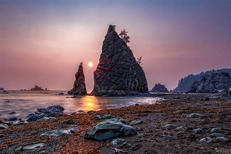 Sunset in Fog at Rialto Beach – Washington – Bill Leach Fine Art ...