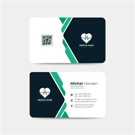 Premium PSD | Doctor medical corporate business card design