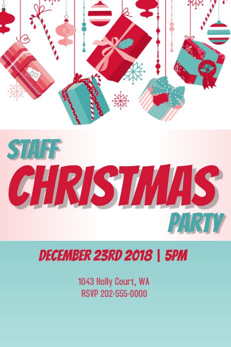 Staff Christmas Party Template | PosterMyWall