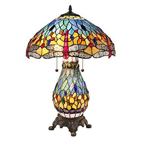 Tiffany-style Dragonfly Lamp with Lighted Base - Walmart.com